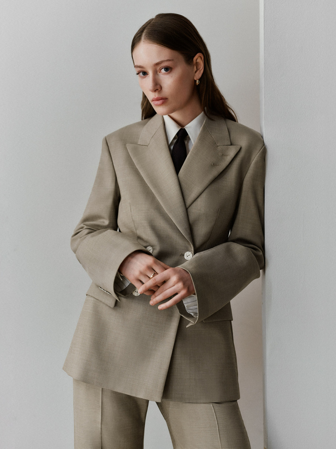 woman in black dress and knit